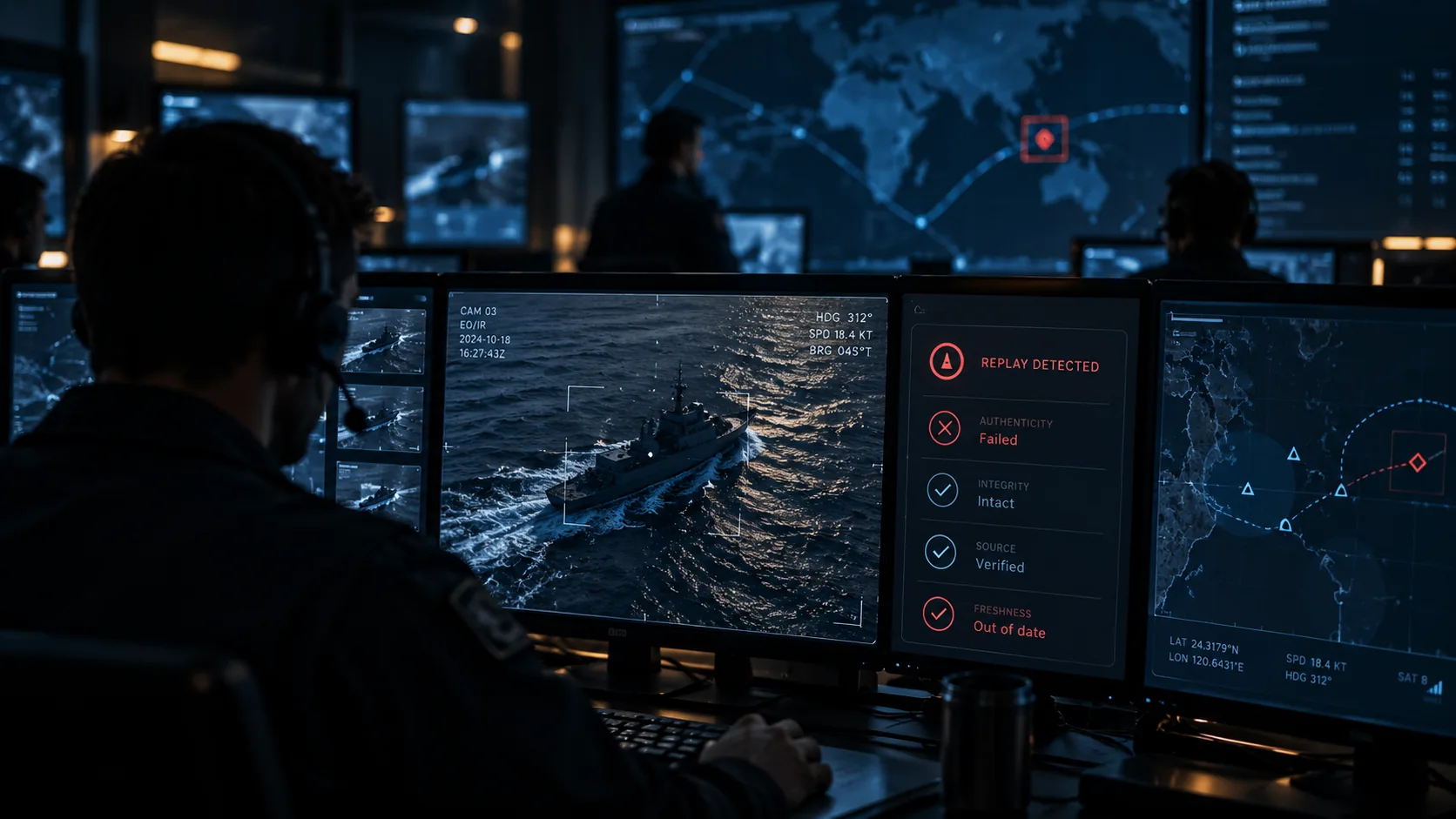 Concept artwork of a naval command environment